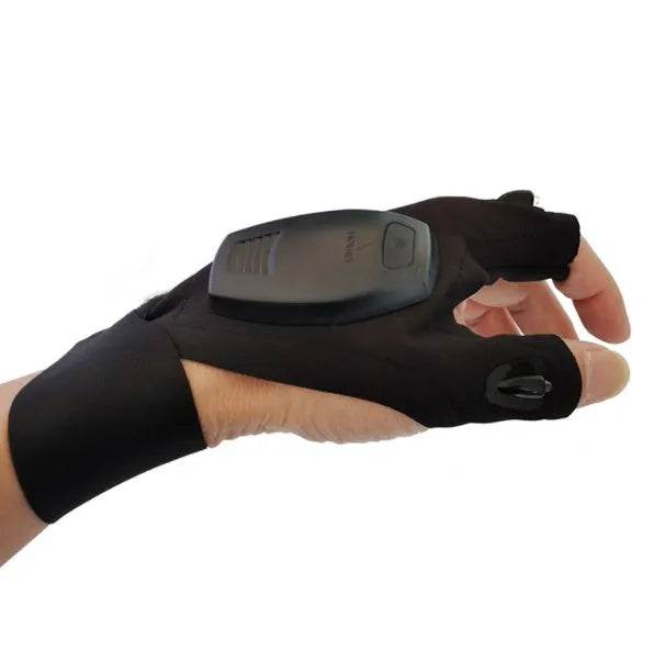 LED Outdoor Flashlight Fishing Half Finger Sports Lighted Gloves
