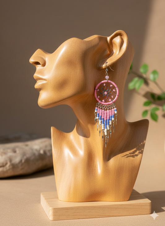 Pink/light purple Dreamcatcher Dangles
