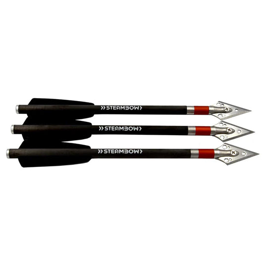 Steambow AR-Series Carbon Broadhead Arrows - Set of 3