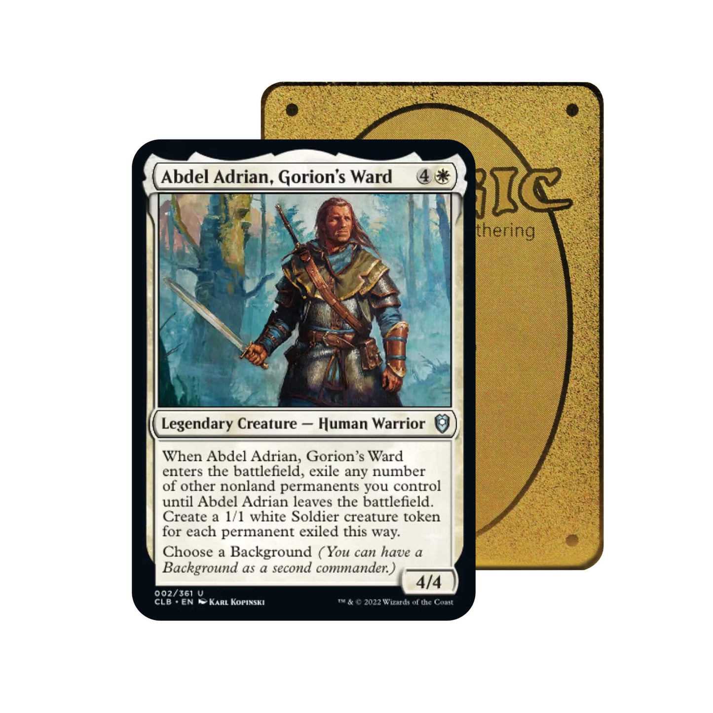 Abdel Adrian, Gorion's Ward Metal Orica Card