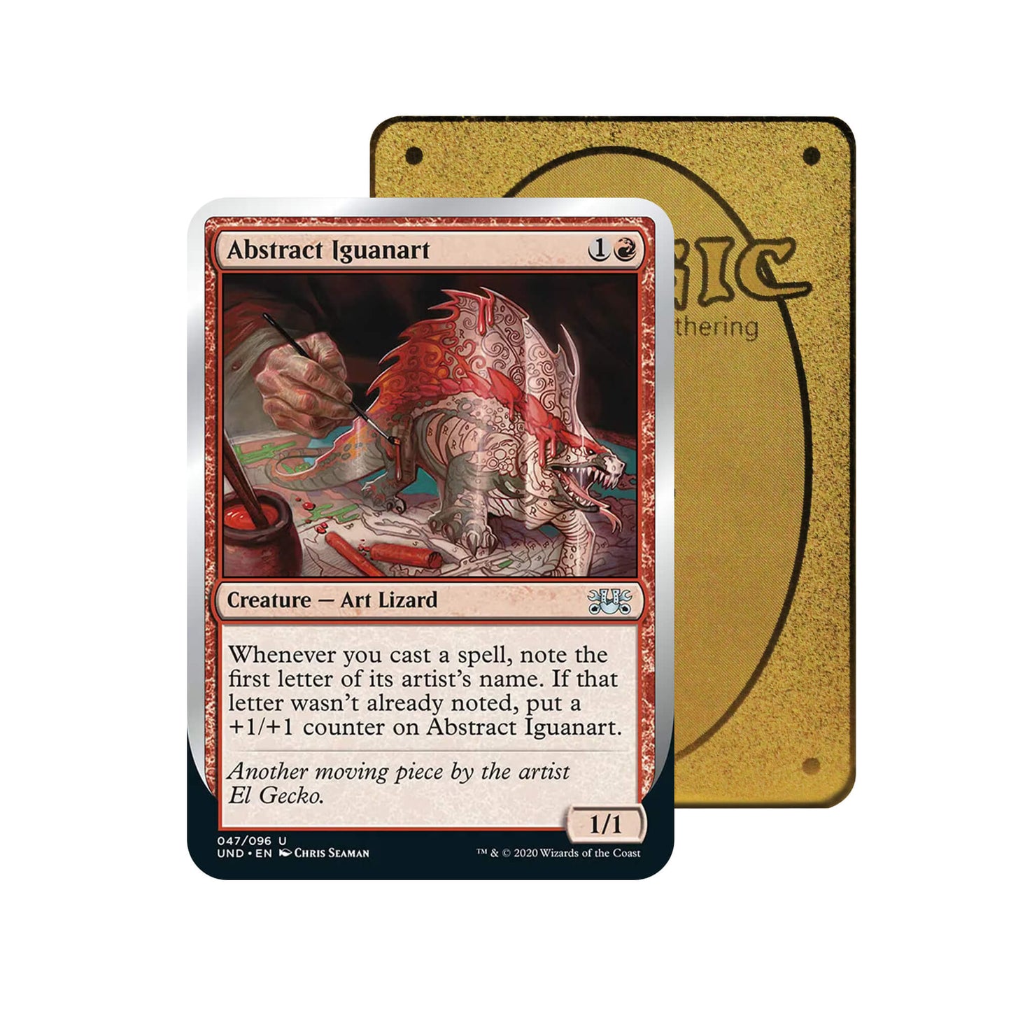 Abstract Iguanart Metal Orica Card