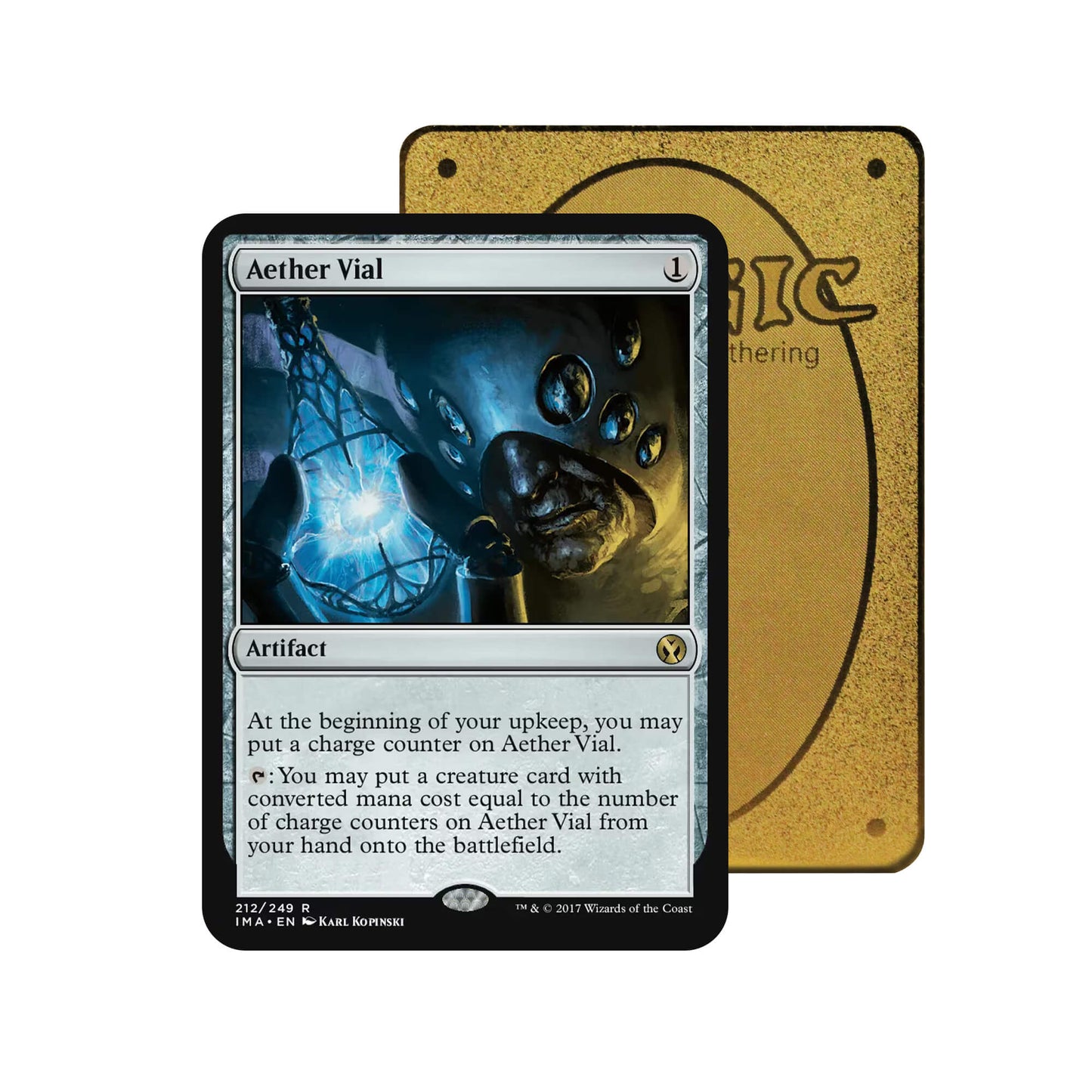 Aether Vial Metal Orica Card