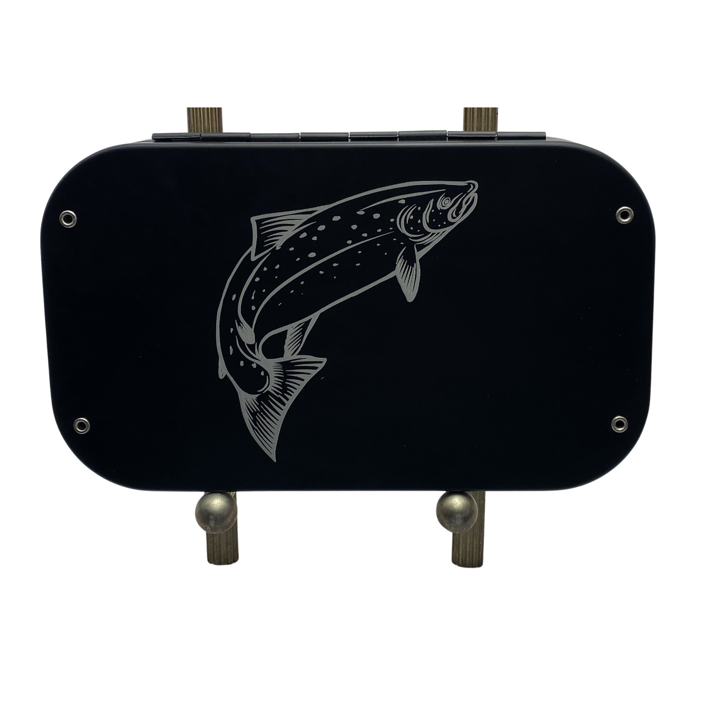 Fly Fishing Kit, Atlantic Salmon Flies, Mixed Selection, with Aluminum Flybox + Engraved Image