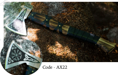 Viking Axe Hand Forged Carbon Steel - AX22