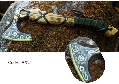 Viking Axe Hand Forged Carbon Steel - AX24