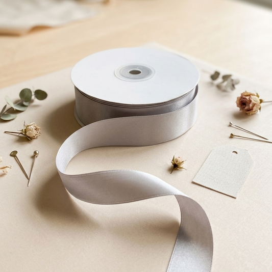 30 Meter Double Face Grey #012 Ribbon Roll