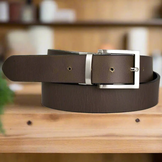BOL Men's Reversible Solid Leather Belt