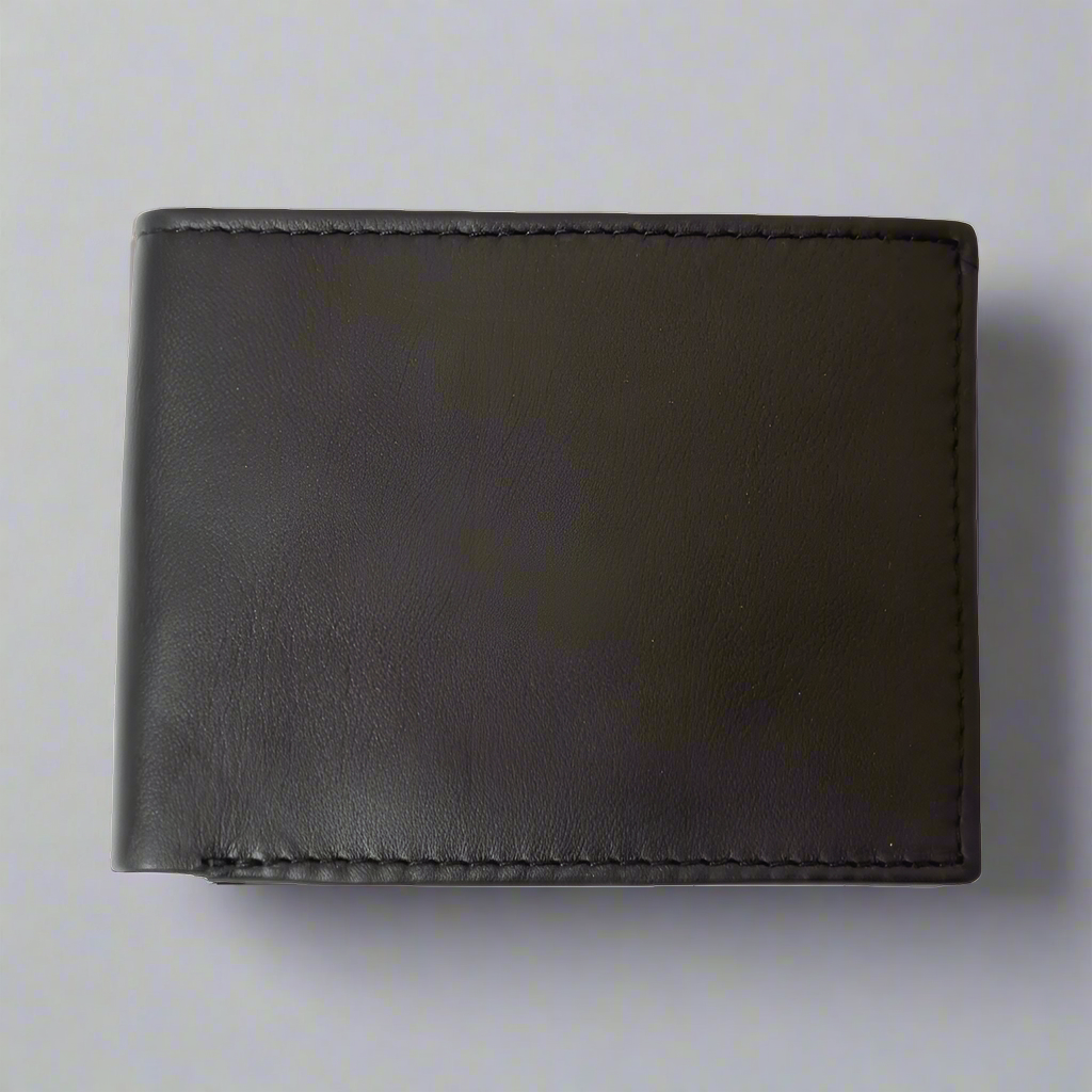 BOL Men's Trifold RFID Leather Wallet With Flip Up