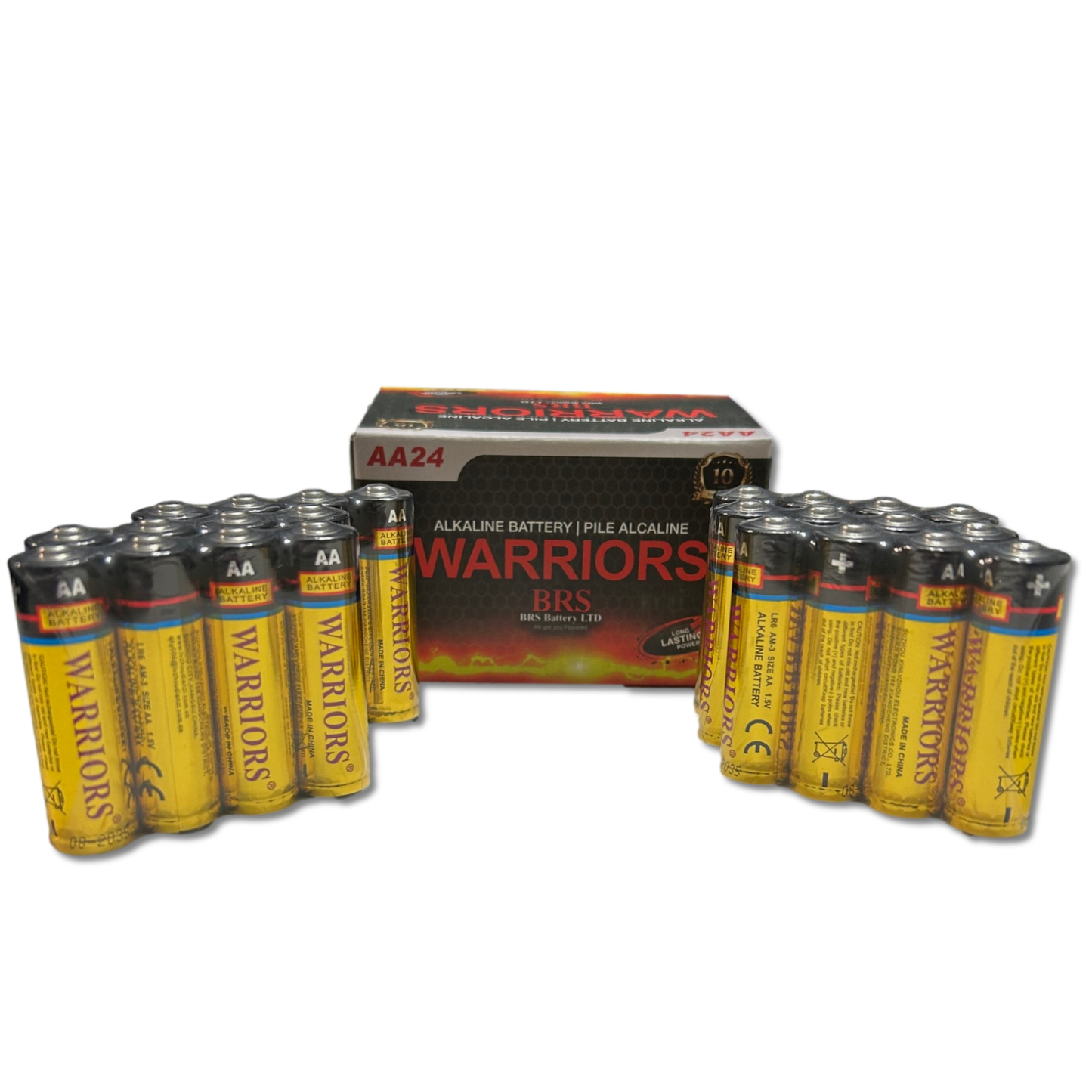 BRS AA Alkaline Batteries — 24‑Pack (BRSLR6AA)