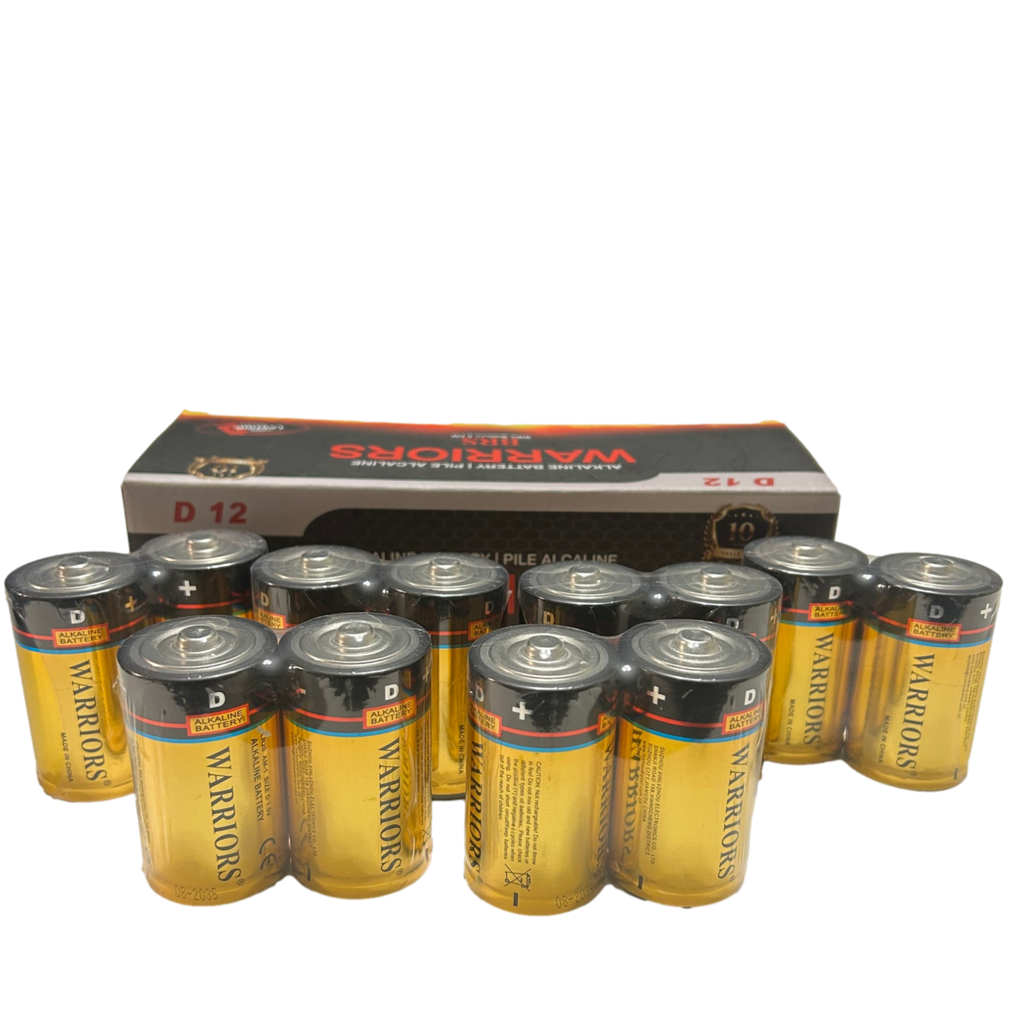 BRS D Alkaline Batteries — 12‑Pack (BRSLR20D)