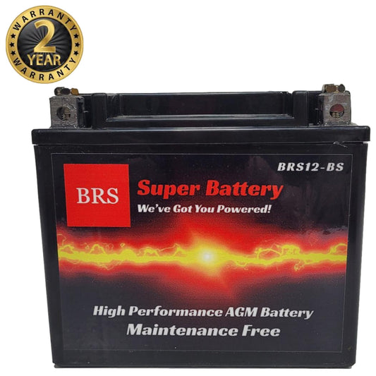 Super Charged BRS12-BS 12v Sealed AGM PowerSport 2 Year Warranty