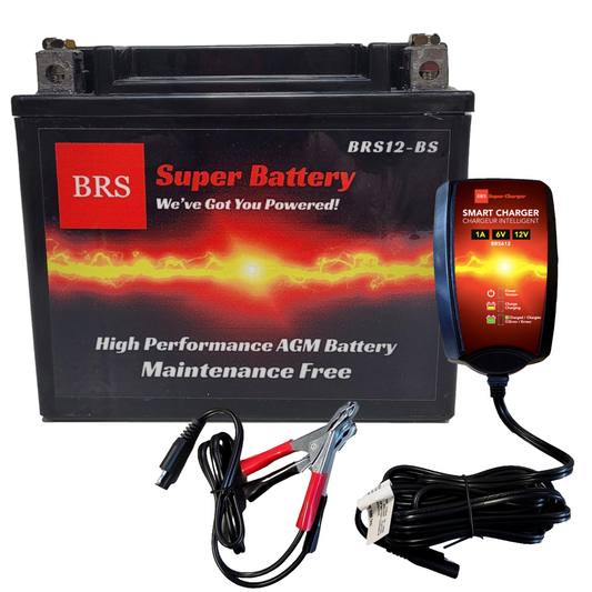 BRS12-BS 30 Day Warranty Battery & Smart Charger / Maintainer Combo Bundle Kit