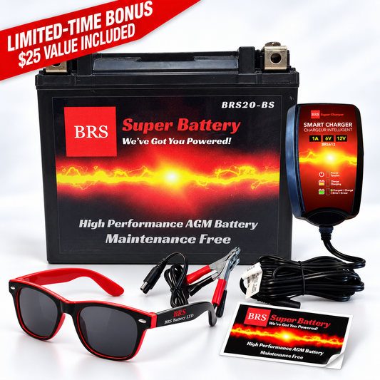 BRS20-BS 30 Day Warranty Battery & Smart Charger / Maintainer Combo Bundle Kit