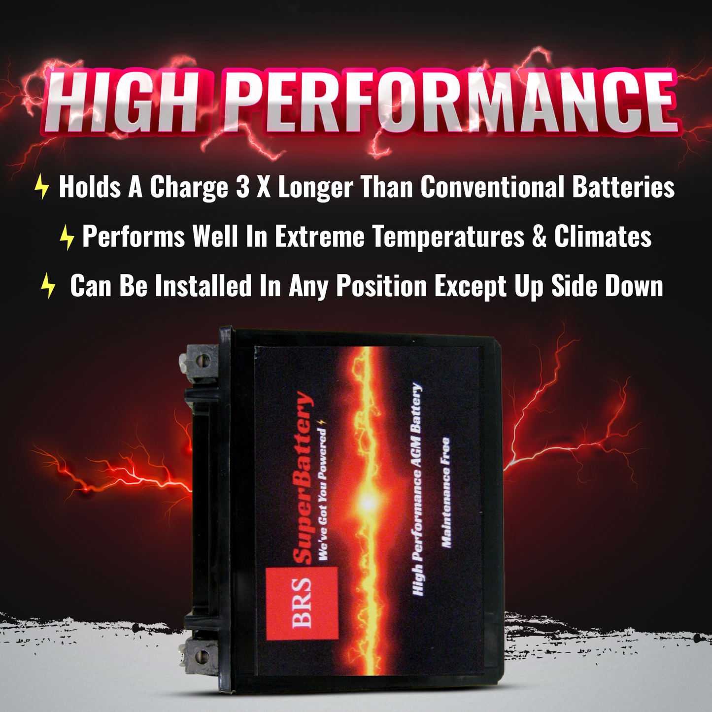 BRS4L-BS 12V 3.5AH 60CCA 30 Day Warranty
