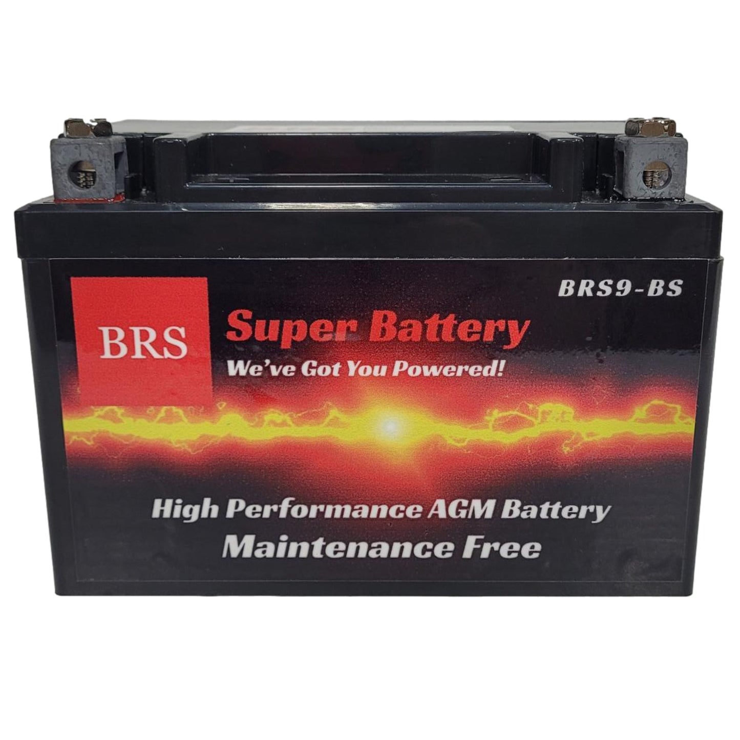 High Performance BRS9-BS 12v Sealed AGM PowerSport 2 Year Warranty