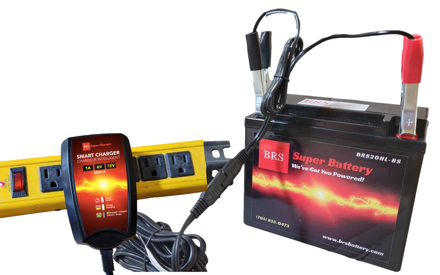 BRS24HL-BS 30 Day Warranty Battery & Smart Charger / Maintainer Combo Bundle Kit