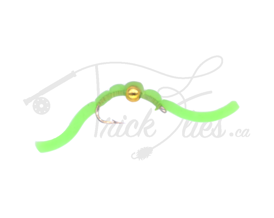 Beaded Squirmy Worm Chartreuse