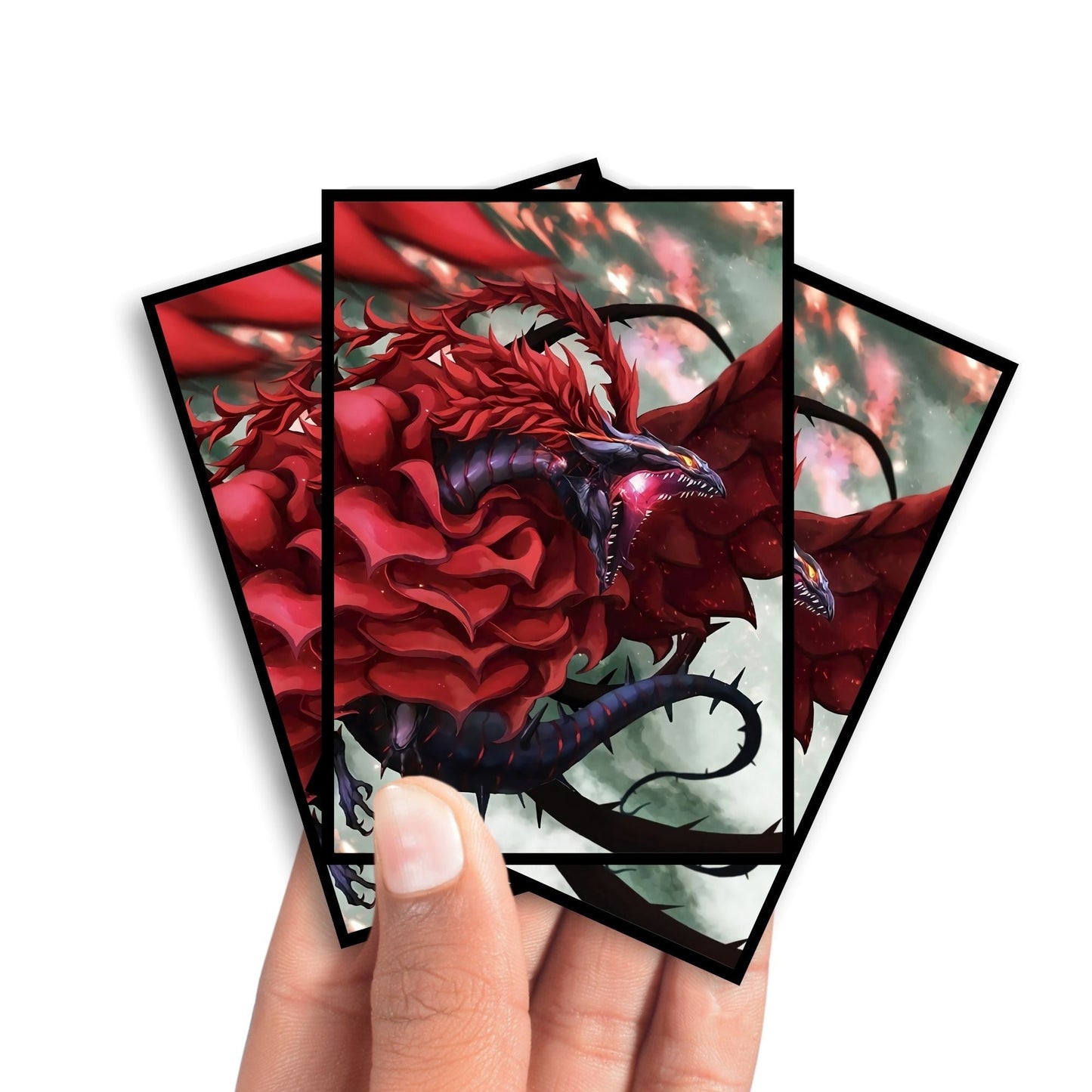 Black Rose Dragon Card Sleeves