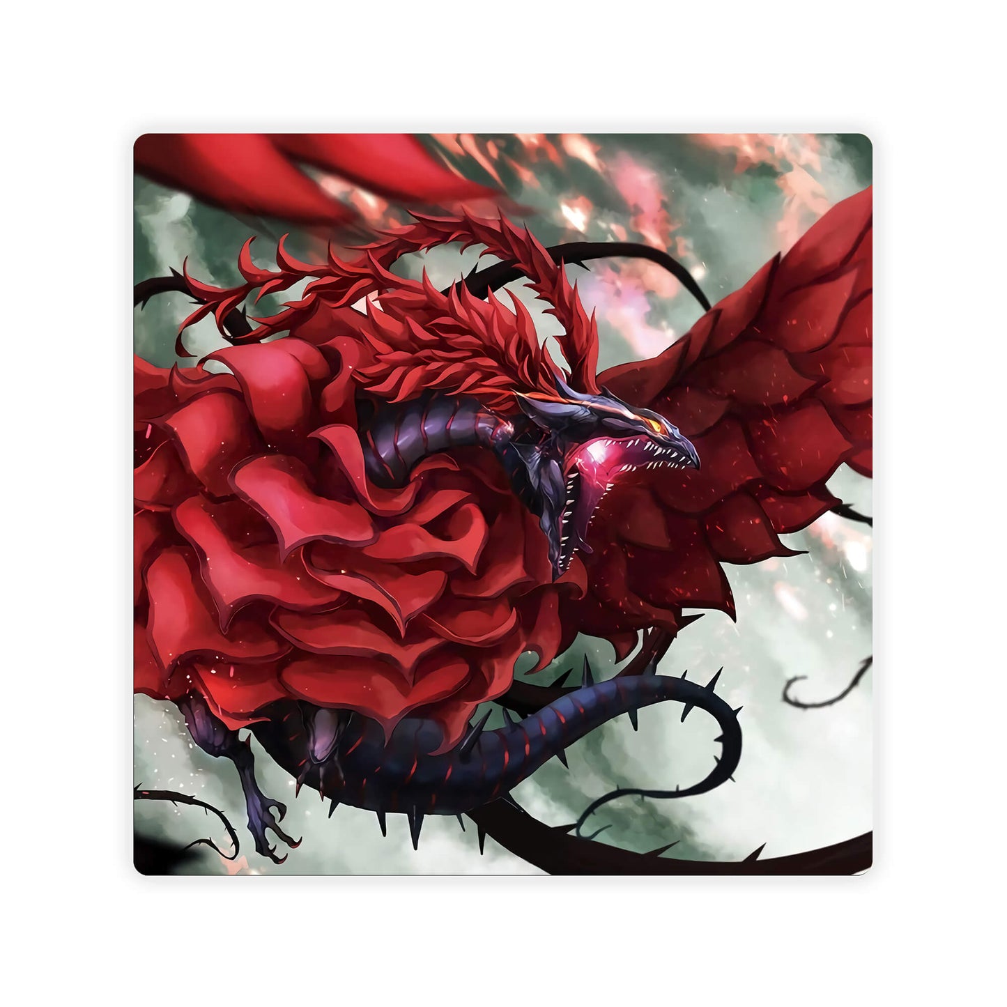 Black Rose Dragon - Double Mat
