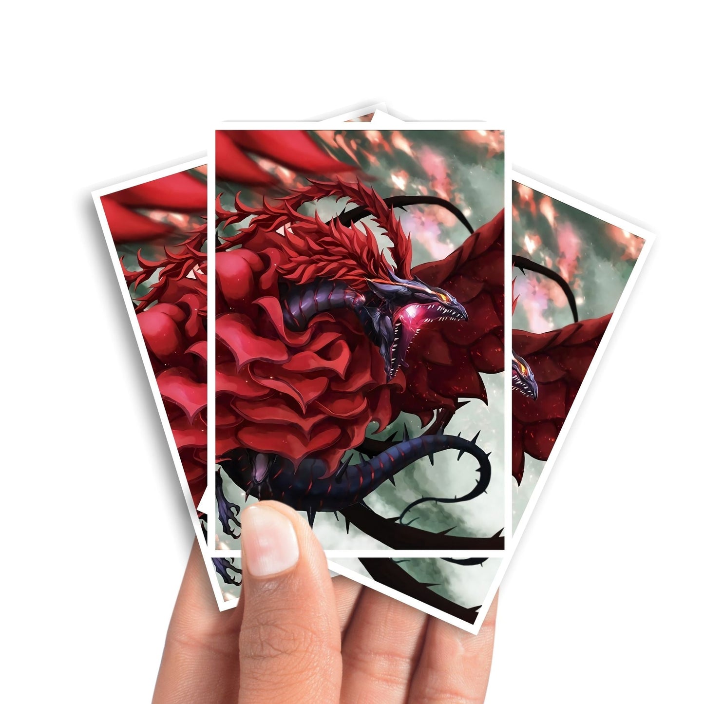 Black Rose Dragon Card Sleeves