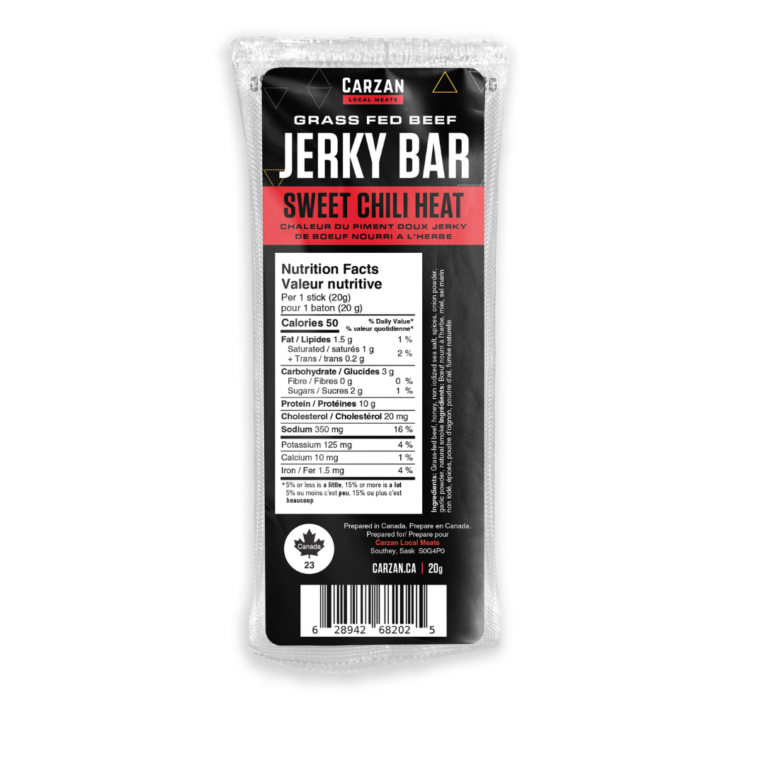 Sweet Chili Heat Grass-Fed Beef Jerky Bars