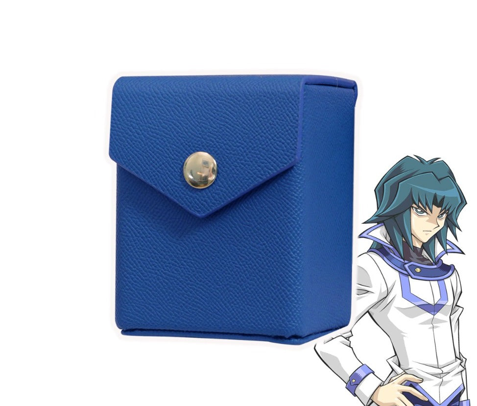 Blue - Hard Shell - Textured Leather - Deck Box - With Belt Loop