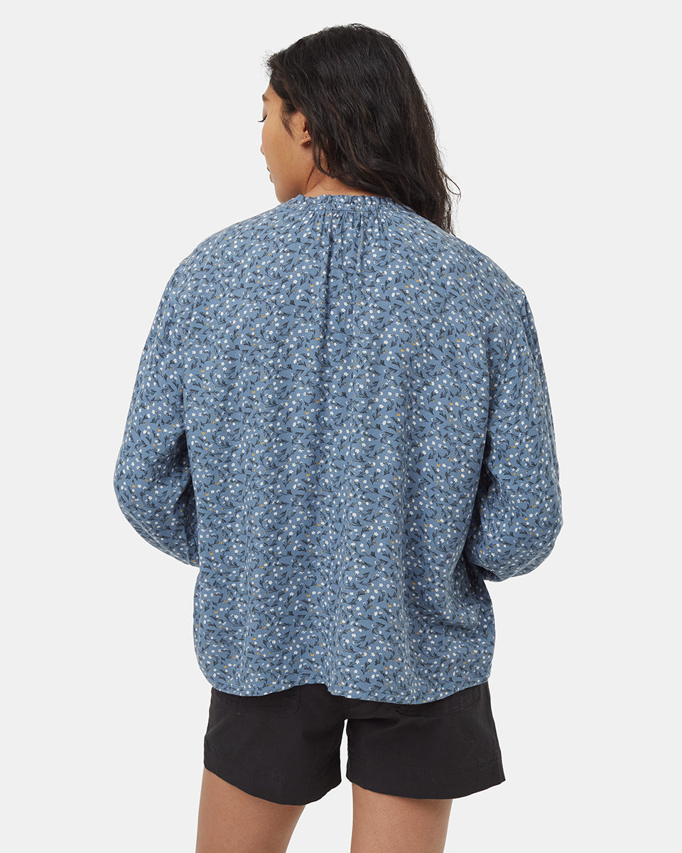 EcoWoven Crepe Smocked Blouse