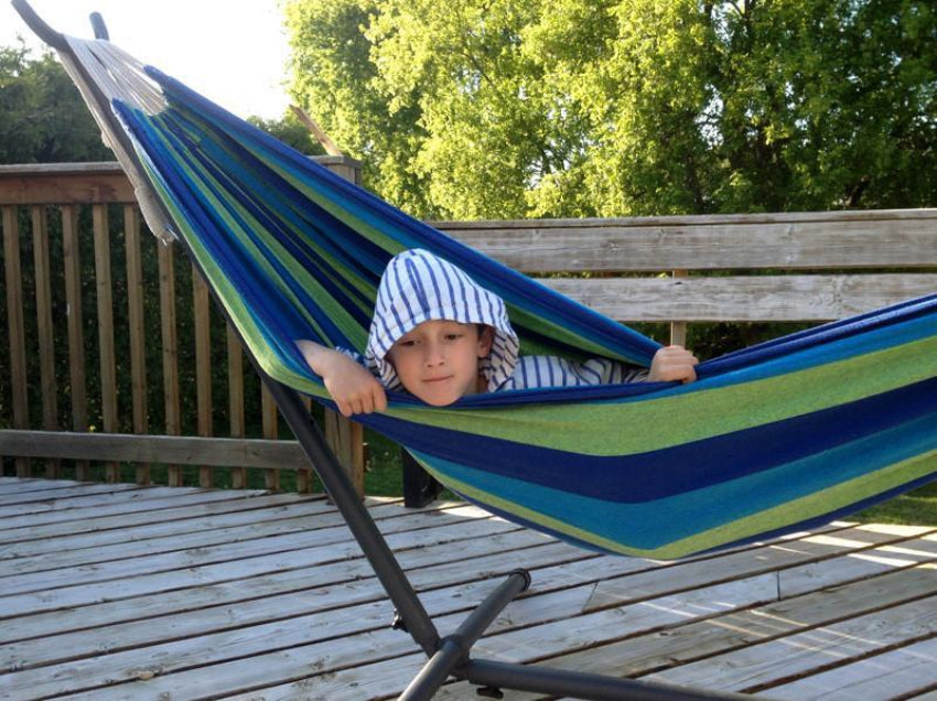 Deluxe Brazilian Double Hammock with Universal Stand