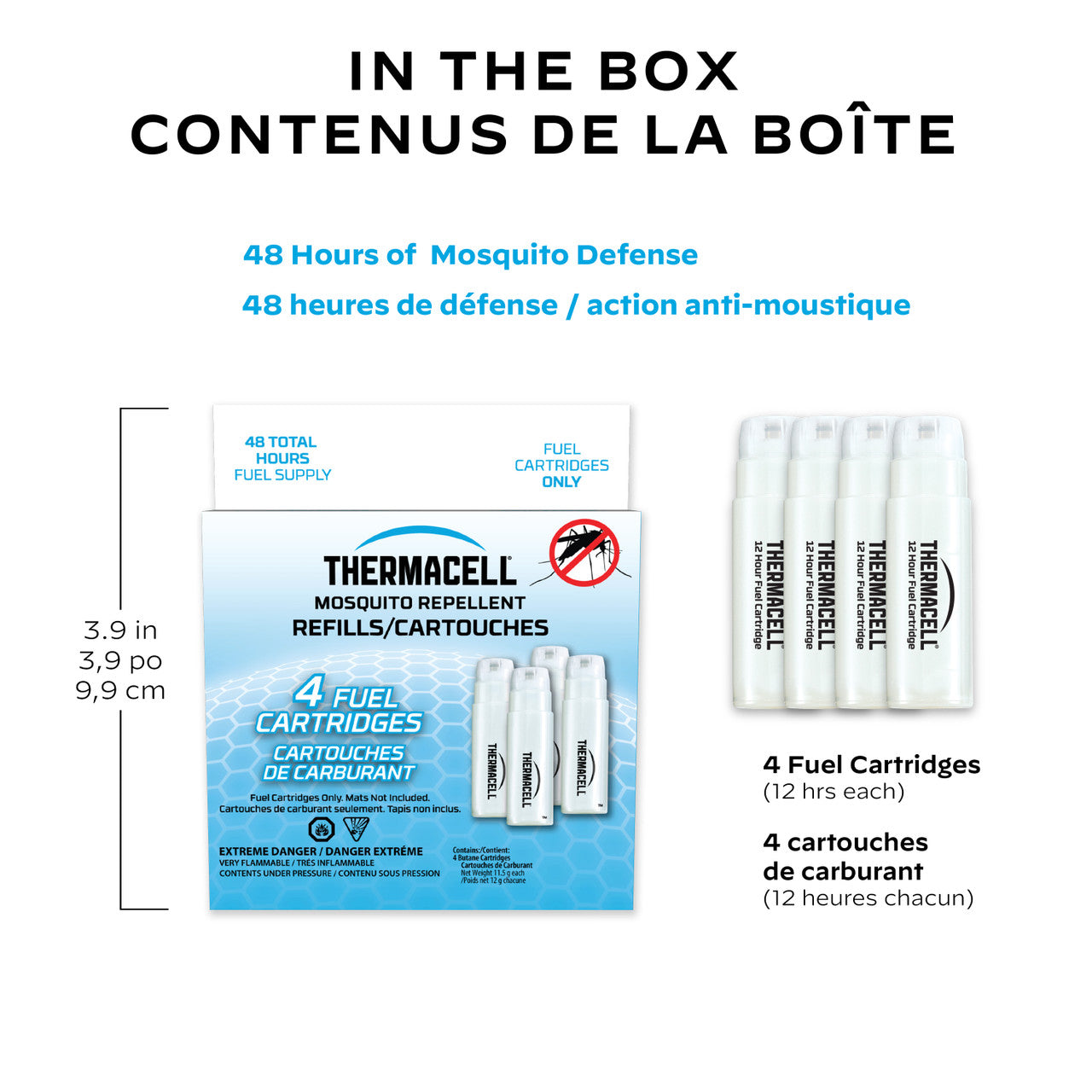 Fuel Cartridges Only - Refill for Thermacell Mosquito Repellers (4 Pack)