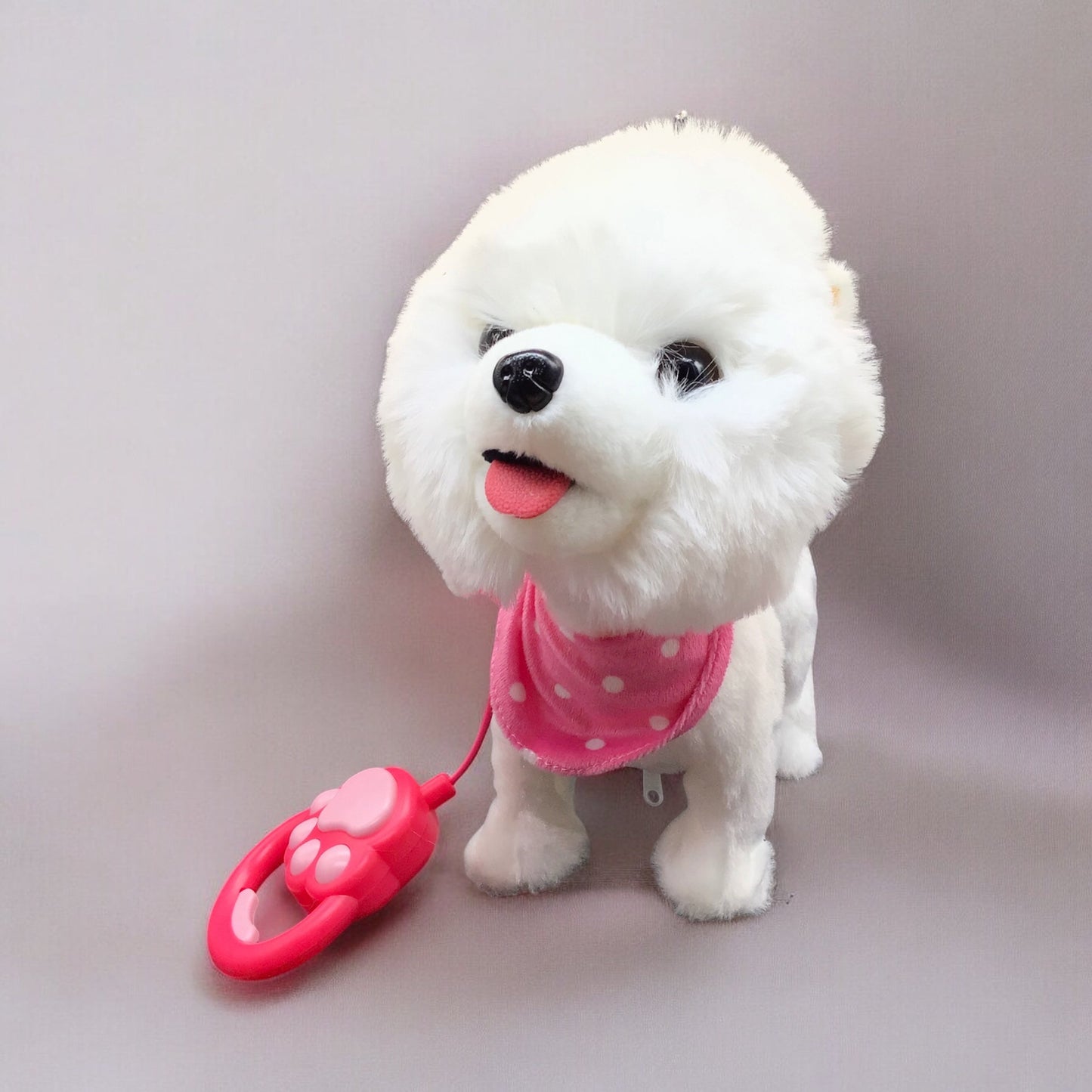 Large Interactive Electric White Walking Dog Plush Toy
