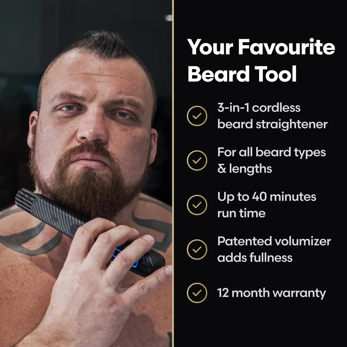 The Beard Struggle - Carbon X - Heated Beard Straightener Brush