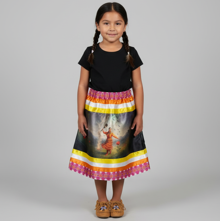 OLDTRIBES™  Satin Infants Dancing of Wind Ribbon Skirt