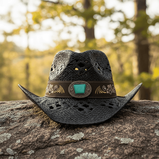 Western Cowboy Hat Unisex With Accessories -Black (CDYWL-2583)