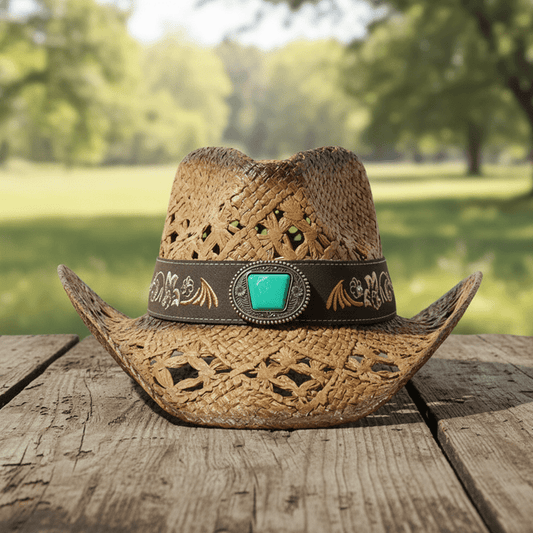 Western Cowboy Hat Unisex With Accessories -Brown (CDYWL-2583)