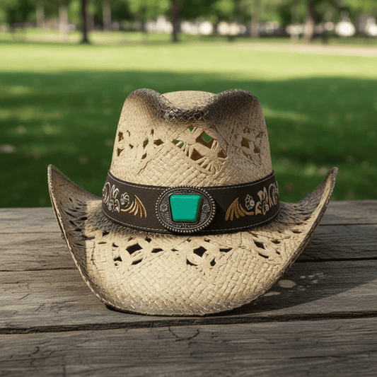 Western Cowboy Hat Unisex With Accessories -Khaki (CDYWL-2583)