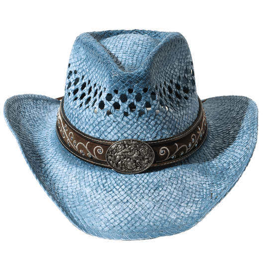Western Cowboy Hat Unisex With  Accessories - Blue (CDYWL-2584)