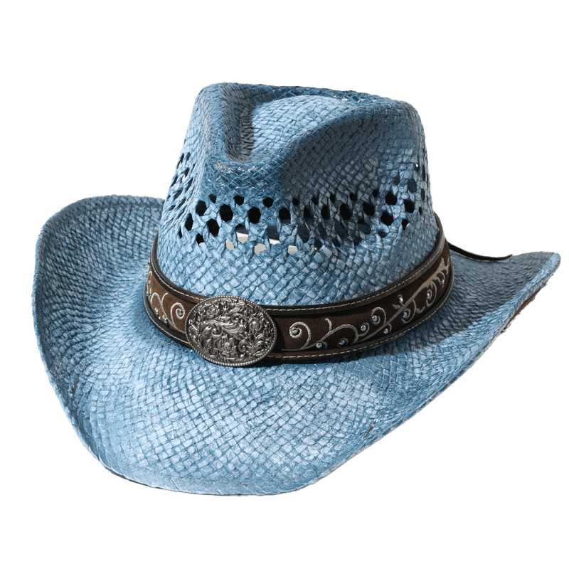 Western Cowboy Hat Unisex With  Accessories - Blue (CDYWL-2584)