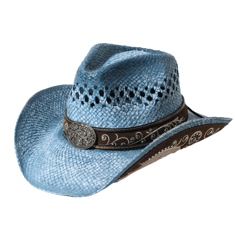 Western Cowboy Hat Unisex With  Accessories - Blue (CDYWL-2584)