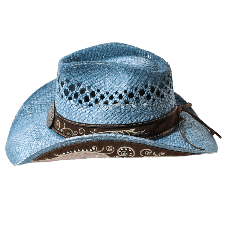Western Cowboy Hat Unisex With  Accessories - Blue (CDYWL-2584)
