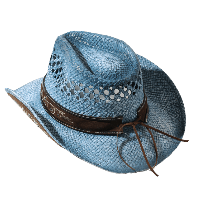 Western Cowboy Hat Unisex With  Accessories - Blue (CDYWL-2584)