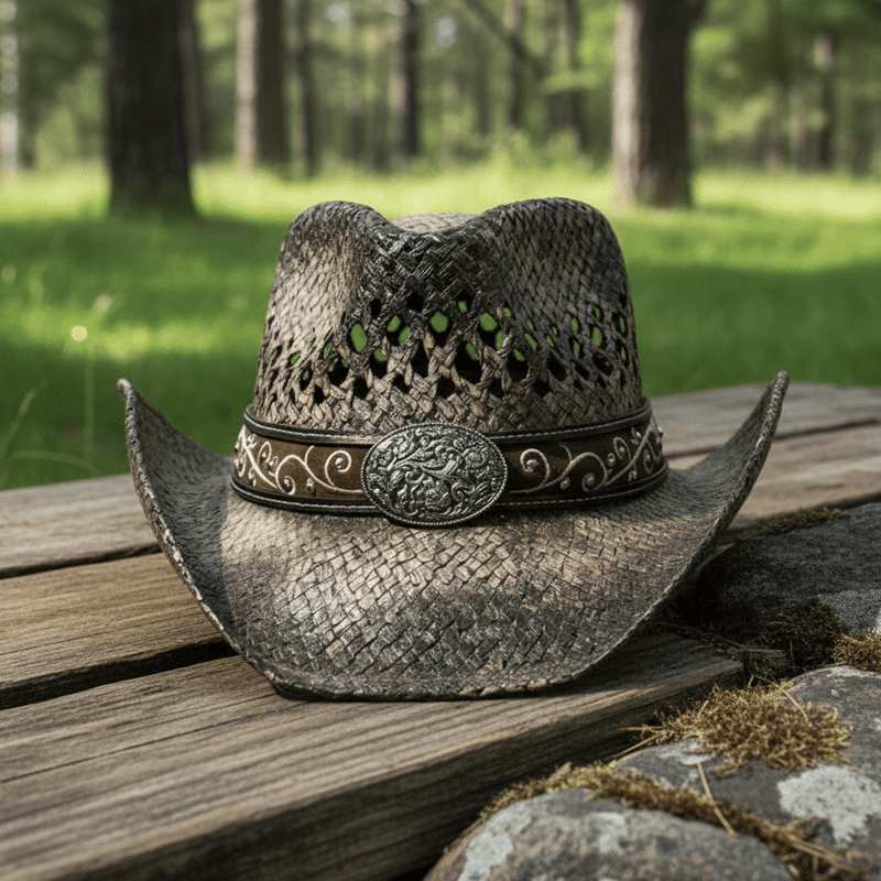 Western Cowboy Hat Unisex With Accessories -Brown (CDYWL-2584)