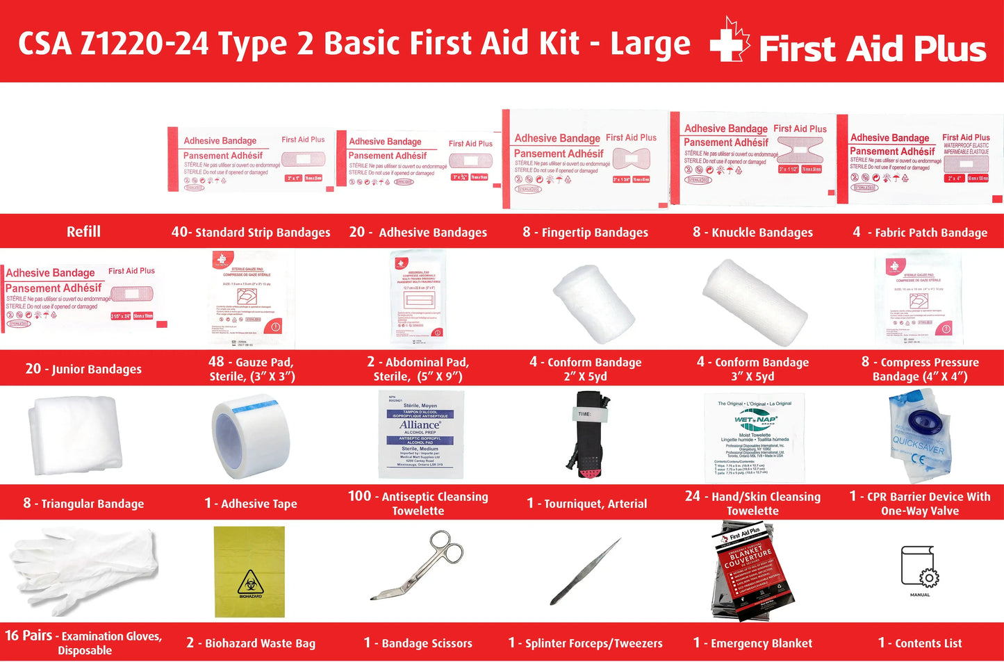 CSA First Aid Kit, Type 2 Basic - Large (51-100 Workers)