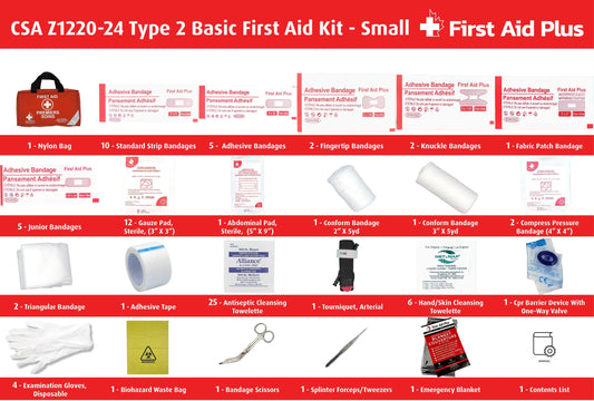 CSA Type 2 Basic First Aid Kit - Small (2-25 Workers)