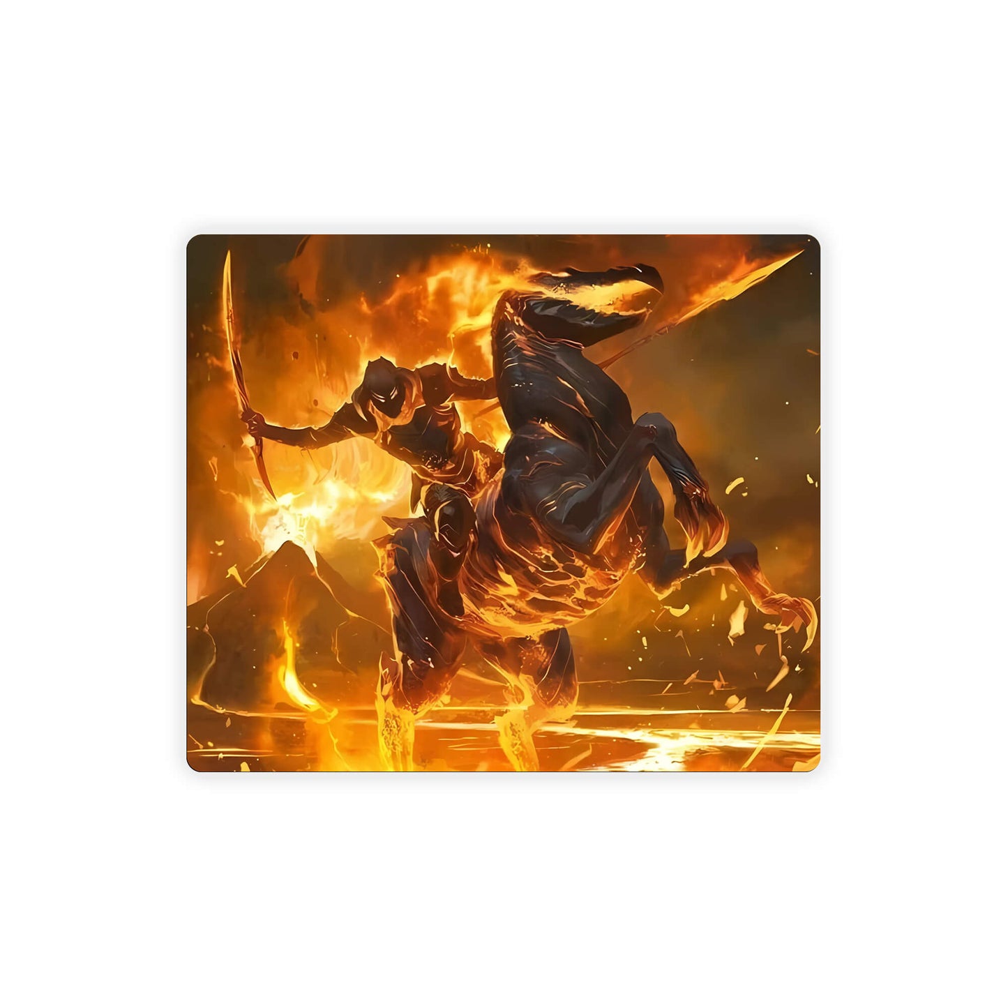 Cavalier of Flame Mouse Pad