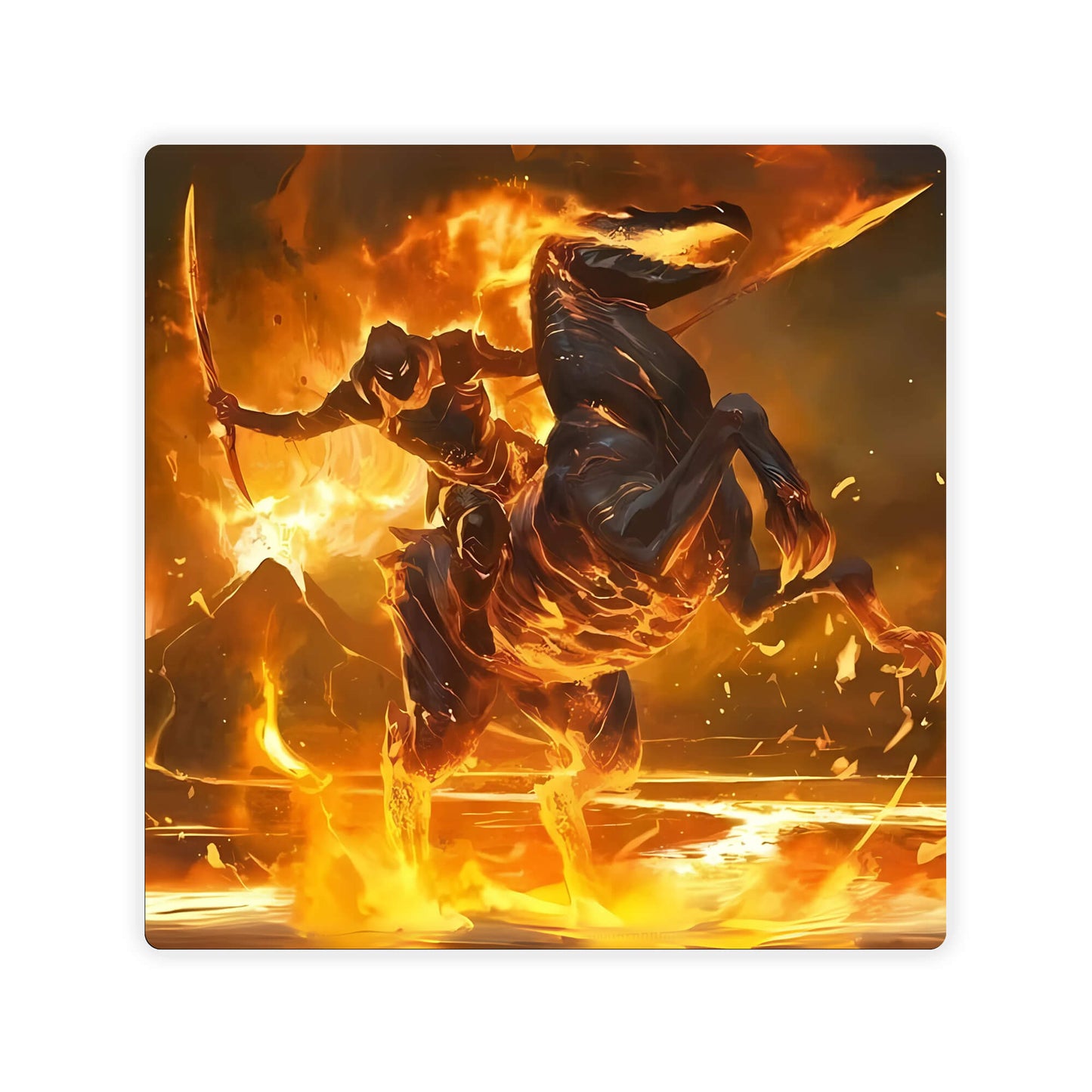 Cavalier of Flame - Double Mat