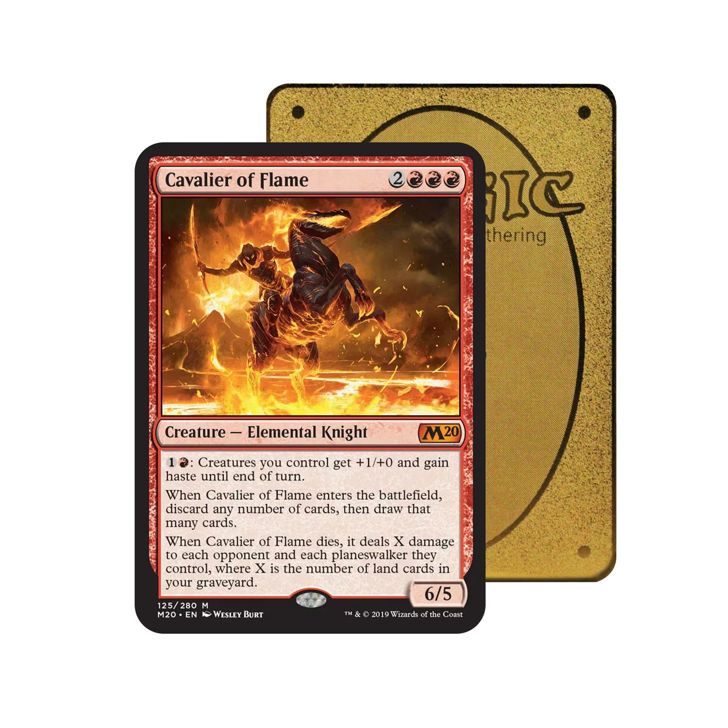 Cavalier of Flame Metal Orica Card