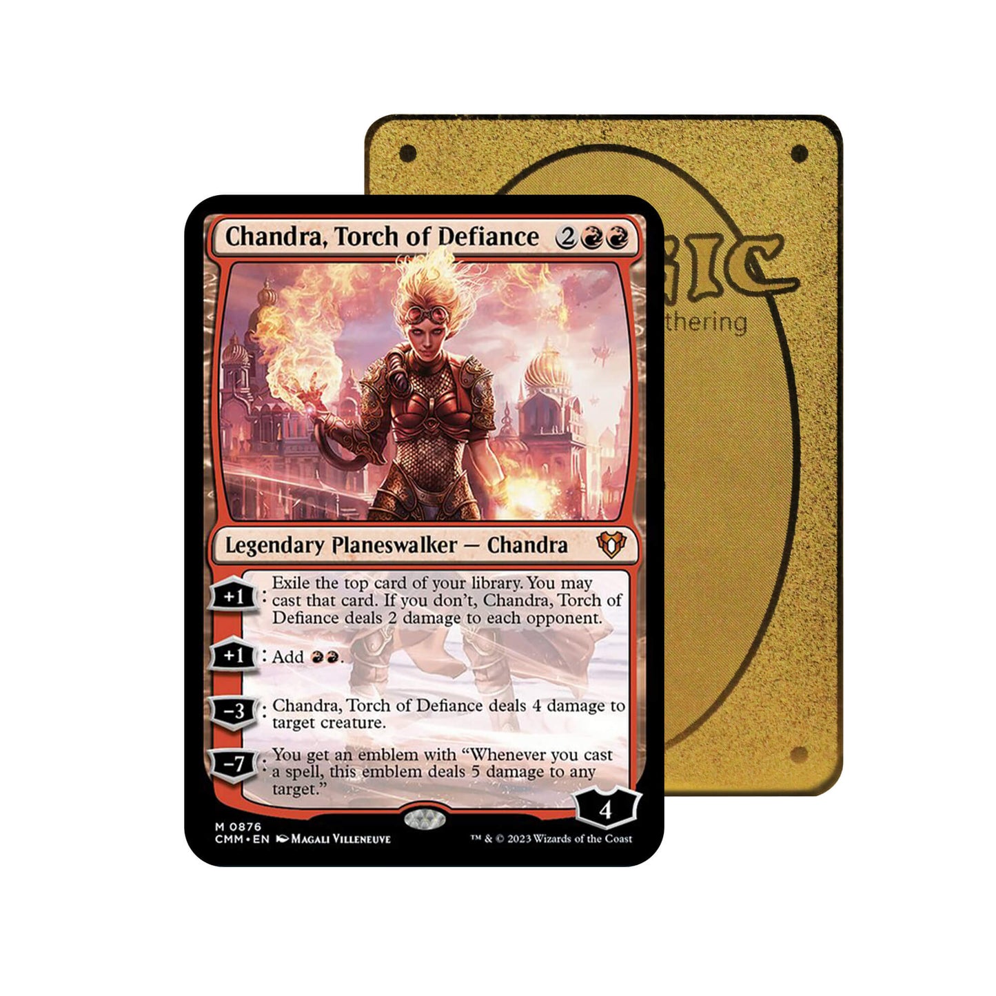 Chandra, Torch of Defiance Metal Orica Card