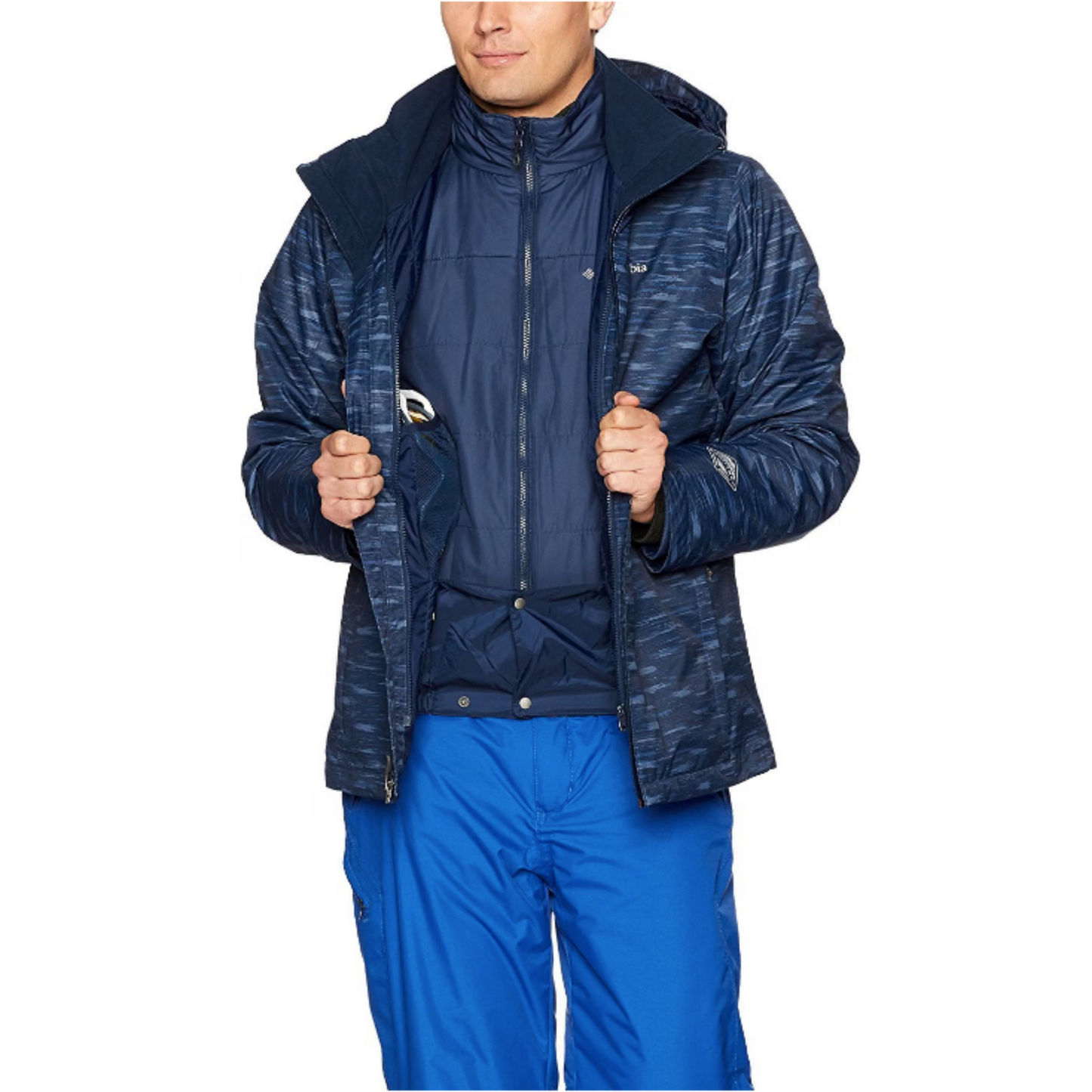 Columbia Omni-Tech Men's Whirlibird 3 Interchange 3-in-1 Insulated Ski Jackets Small