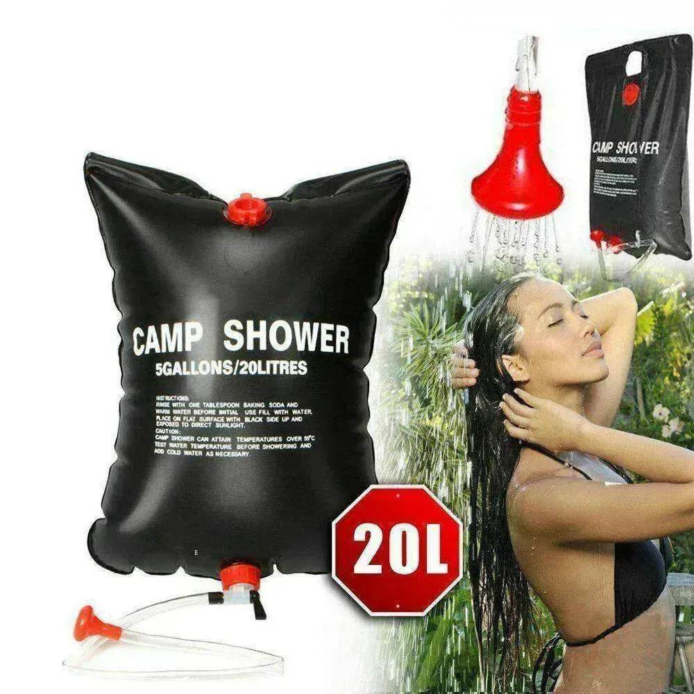 Compact 20L Solar Shower for Camping