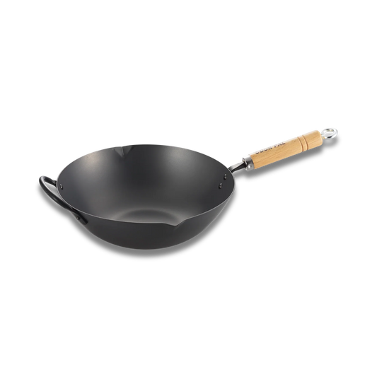 Yoshikawa Cook-Pal REN 30cm Nitrided Carbon Steel Wok